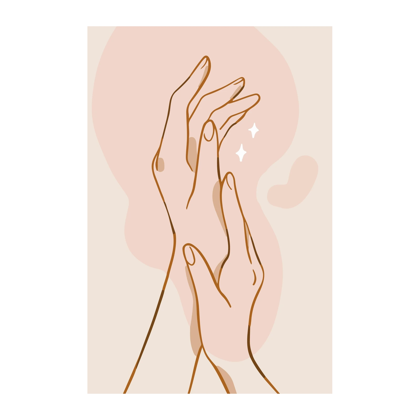 Boho Elegant Hands Wall Art