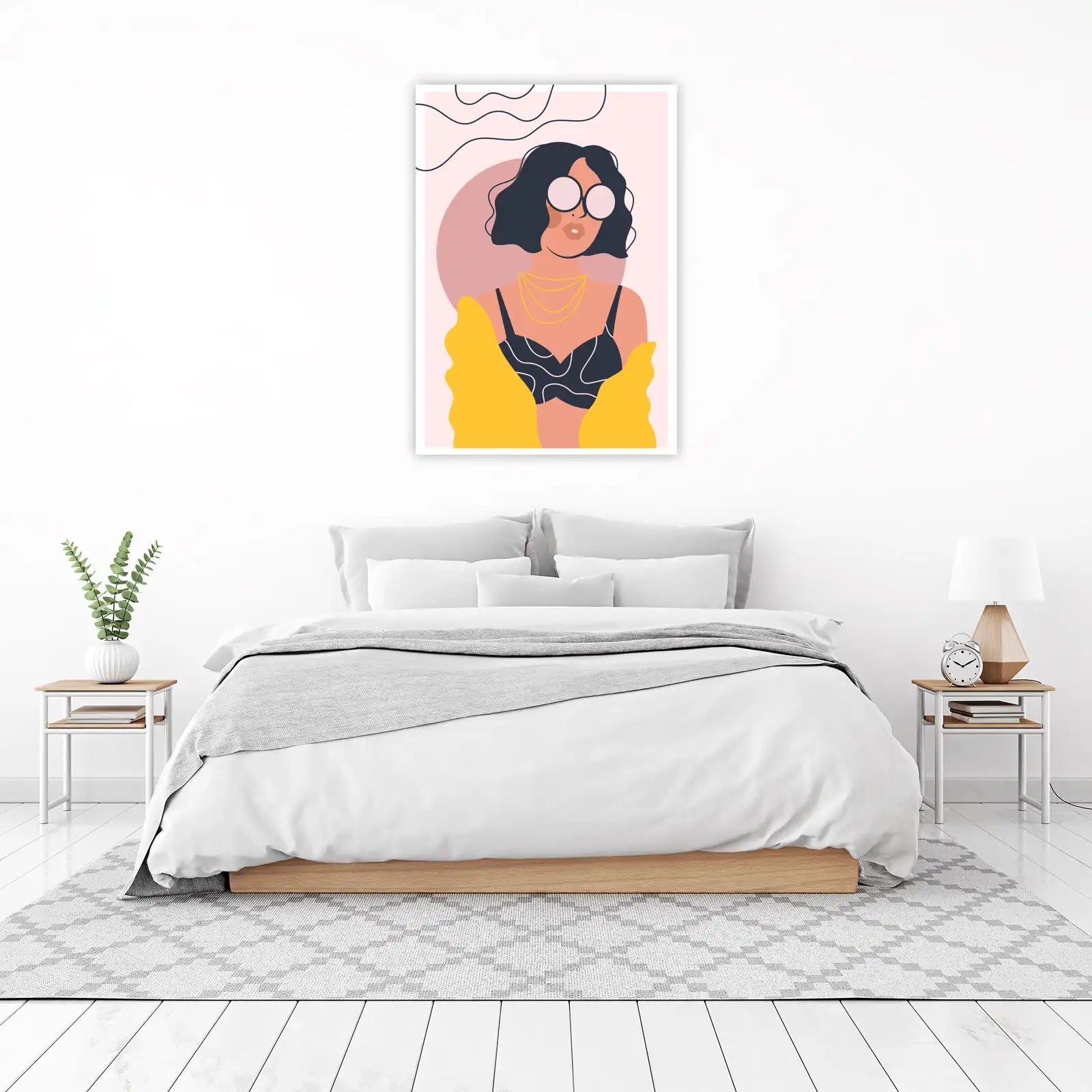 Chic Woman Portrait Minimalist Wall Art