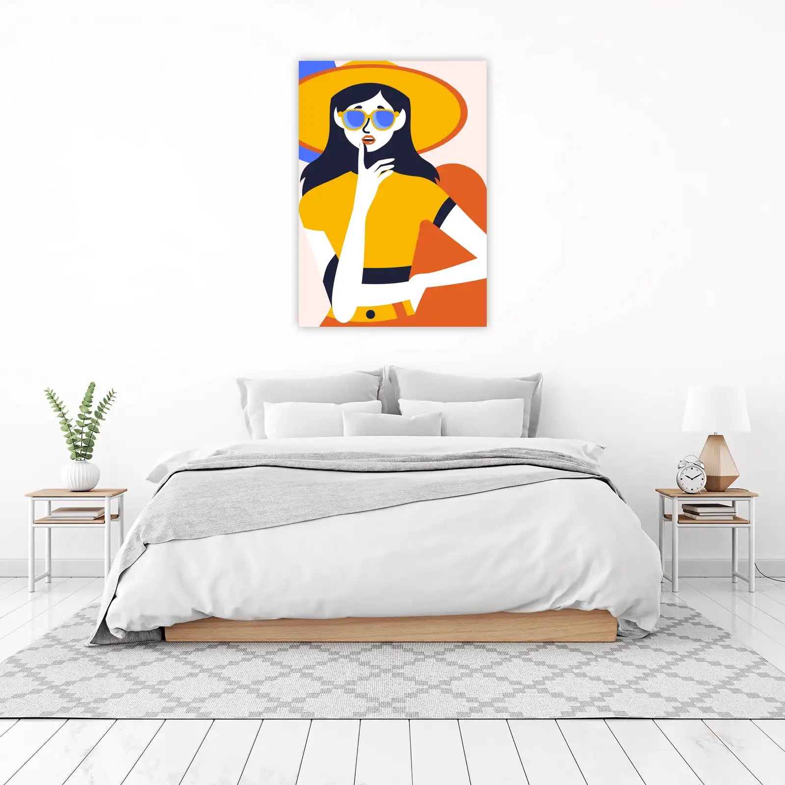 Chic Summer Woman Abstract Wall Art
