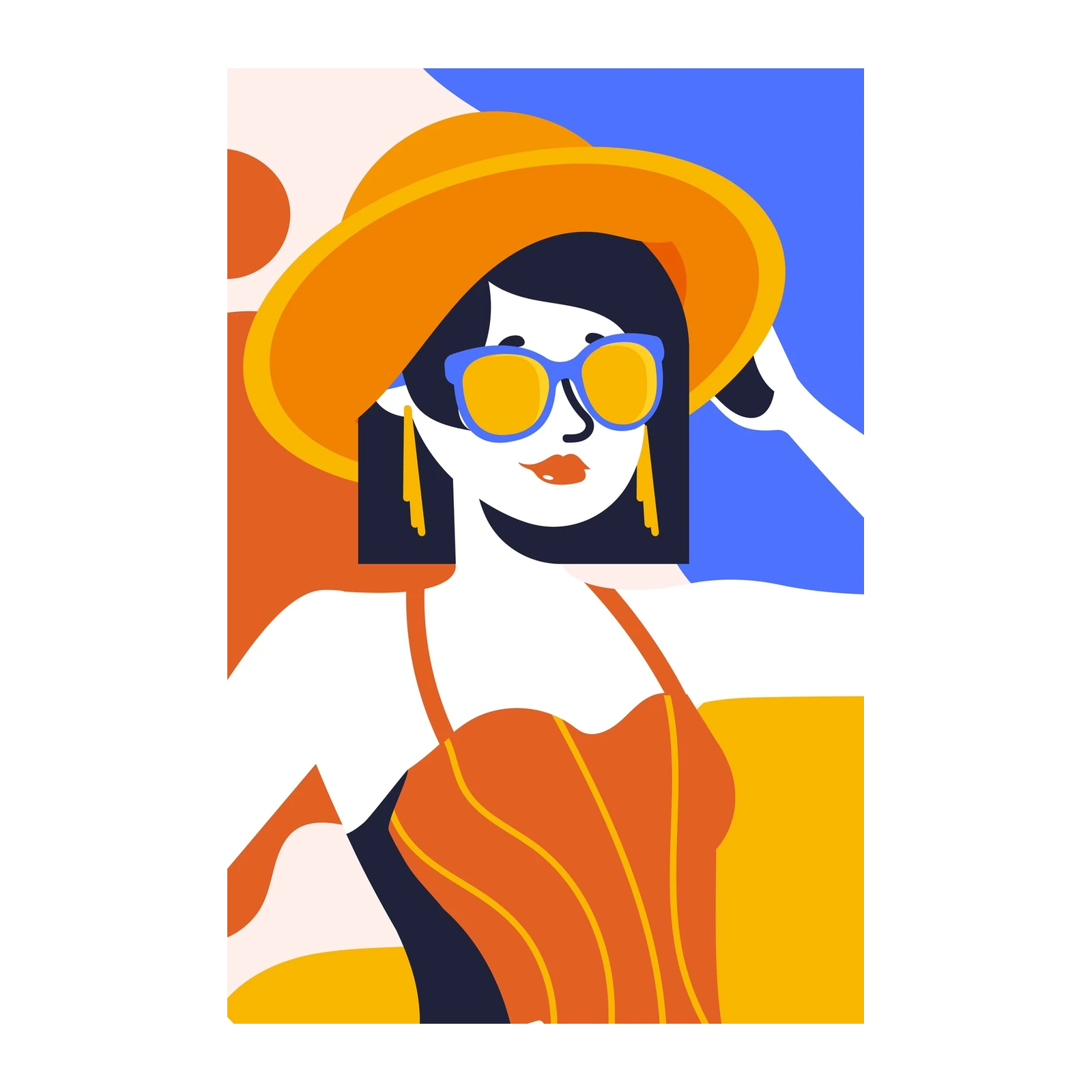 Vibrant Summer Woman Fashion Wall Art