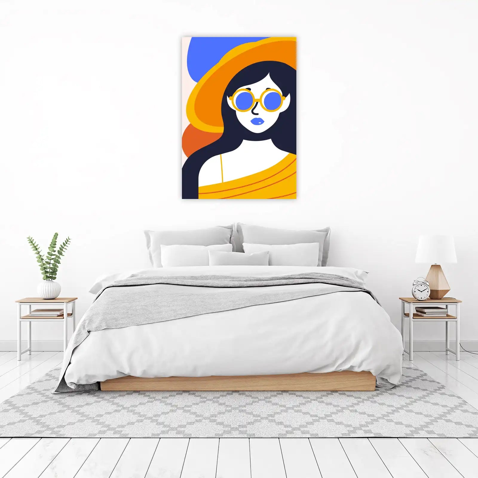 Vibrant Abstract Woman Wall Art
