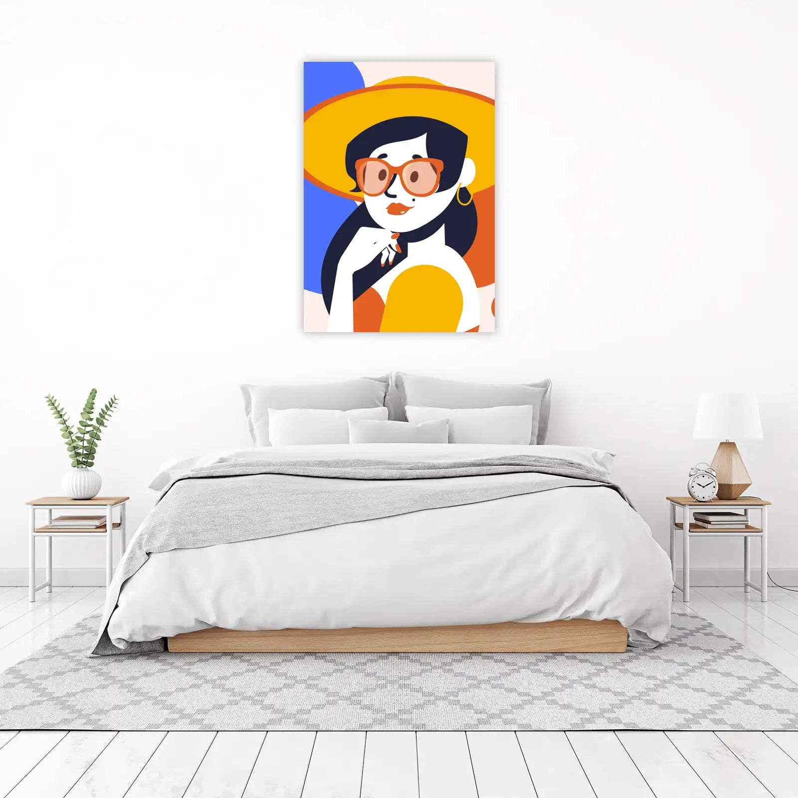 Retro Chic Woman Summer Vibes Wall Art