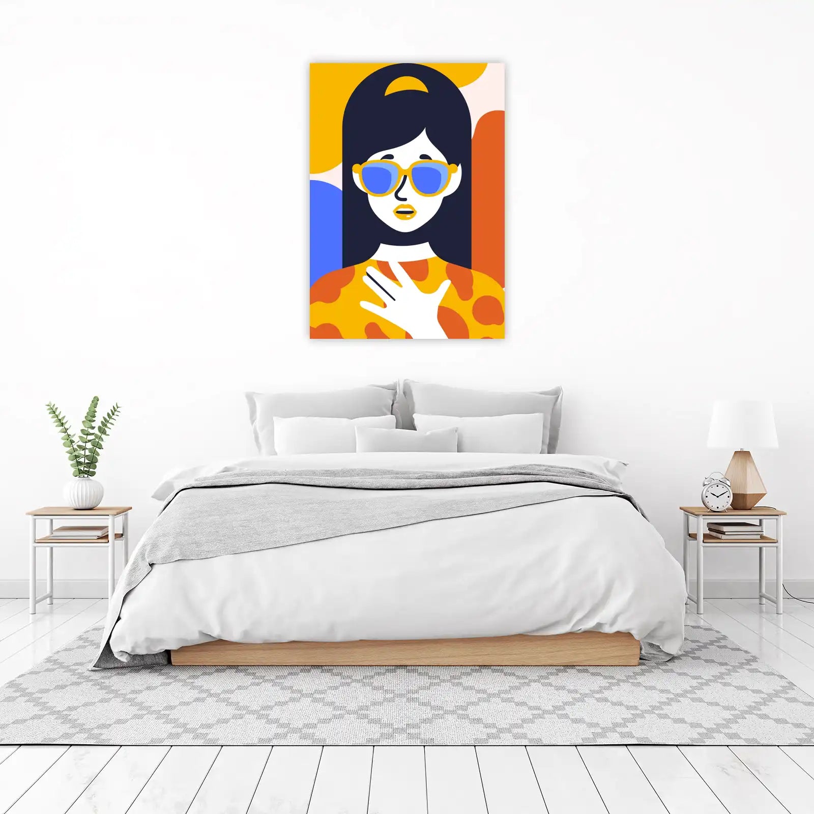 Vibrant Retro Pop Art Woman Wall Art
