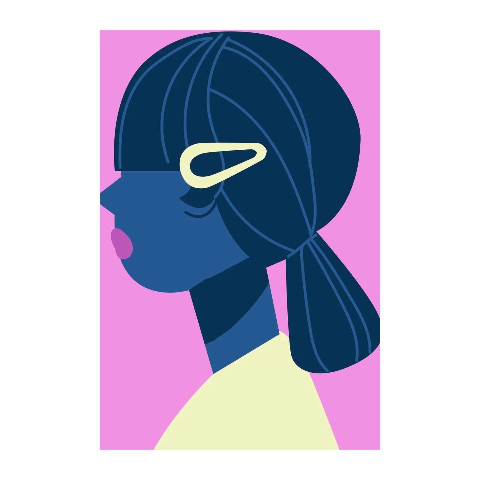 Chic Profile Portrait Wall Art