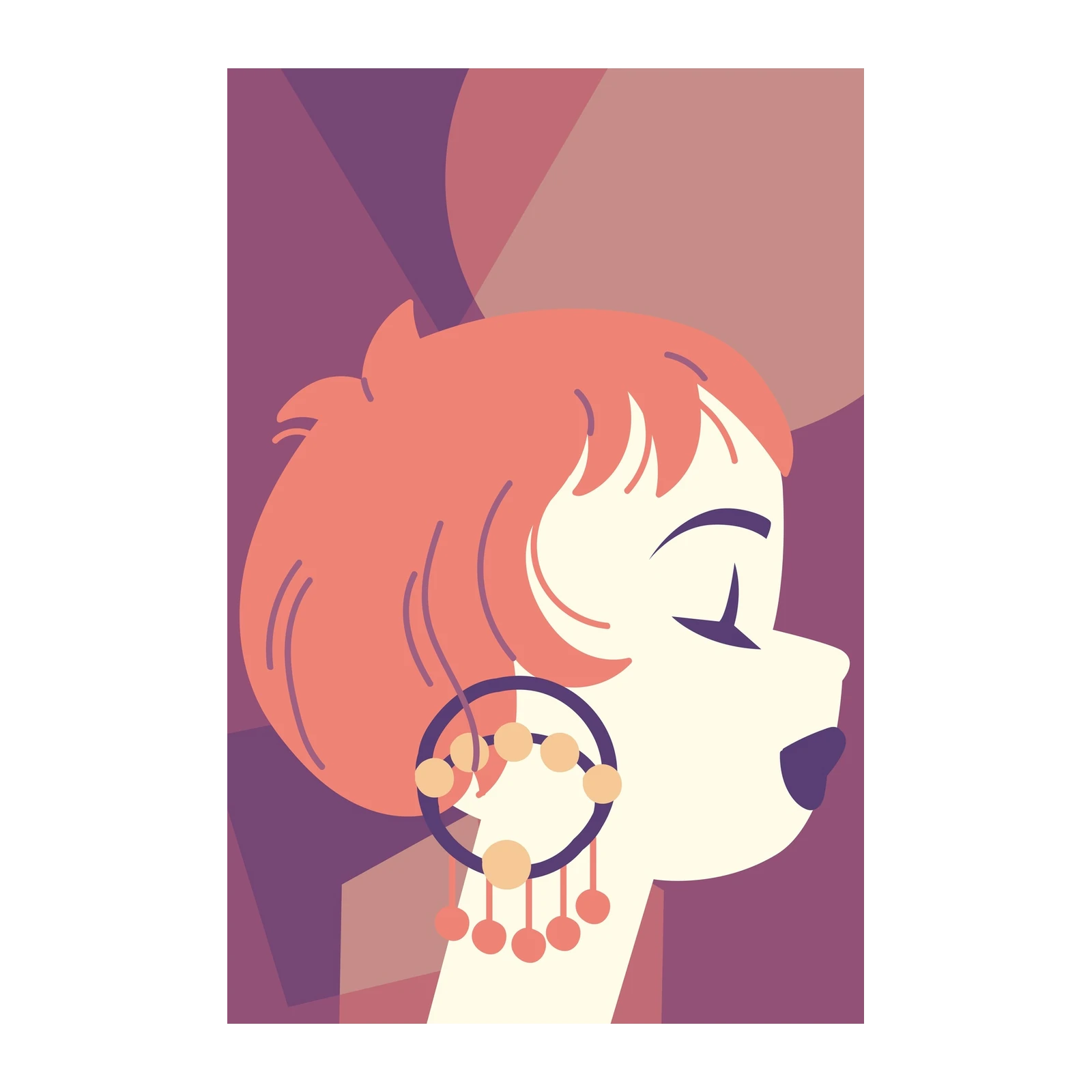 Modern Woman Portrait Geometric Wall Art