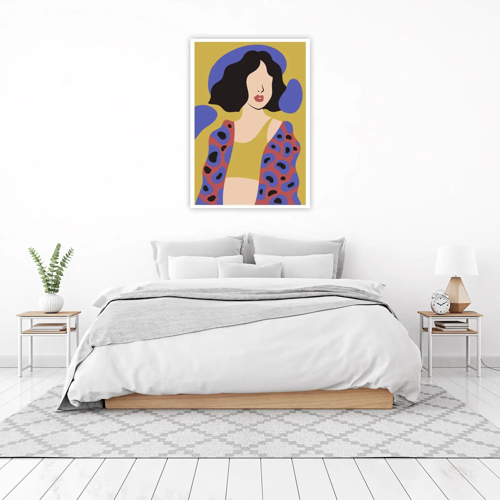 Abstract Woman Hat Wall Art | Modern Art Decor