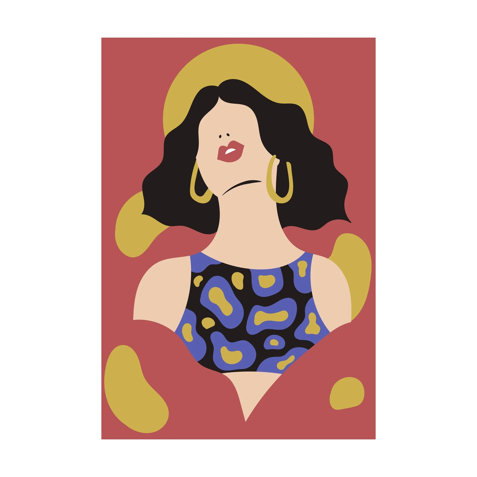 Bold Abstract Portrait Wall Art