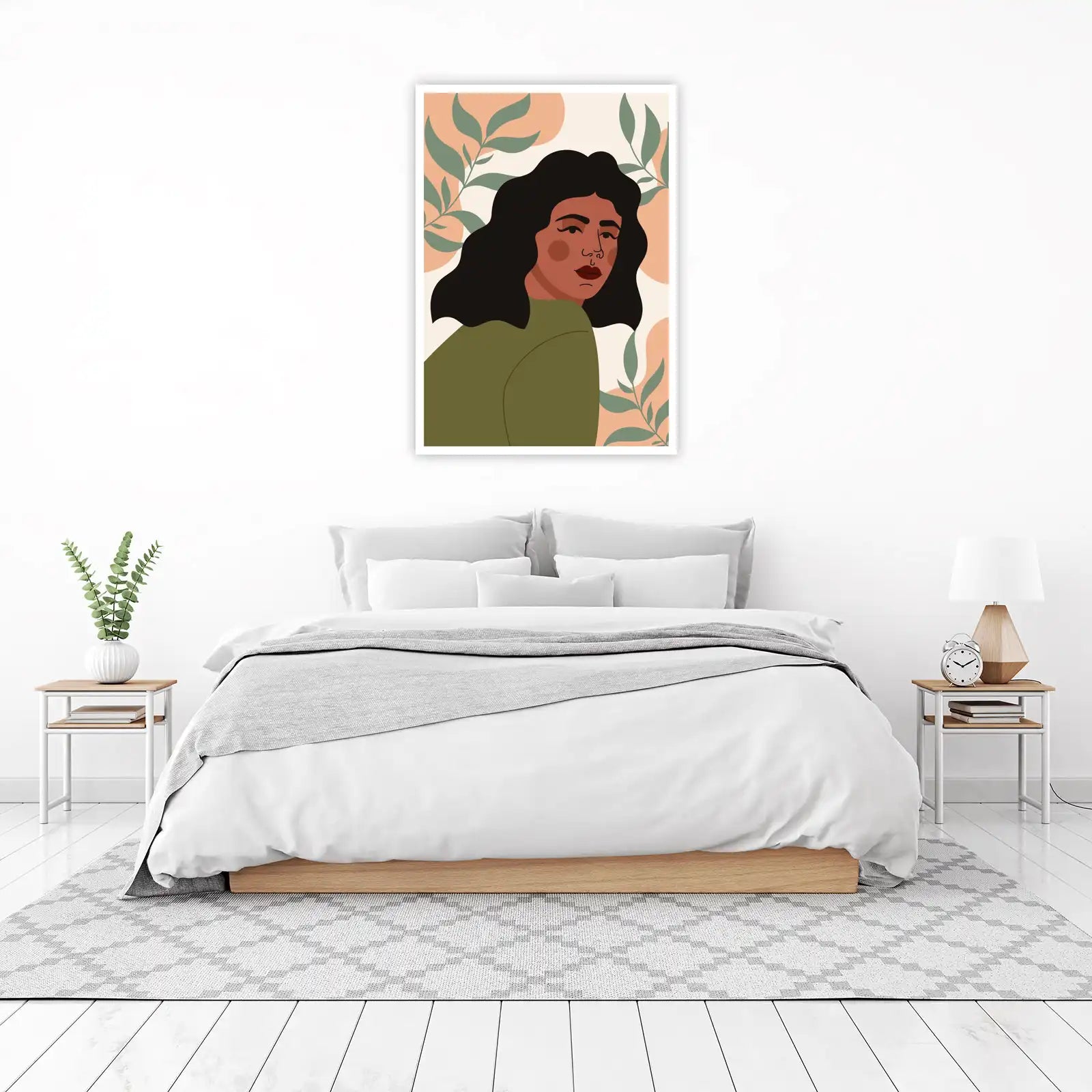 Bohemian Woman Botanical Wall Art