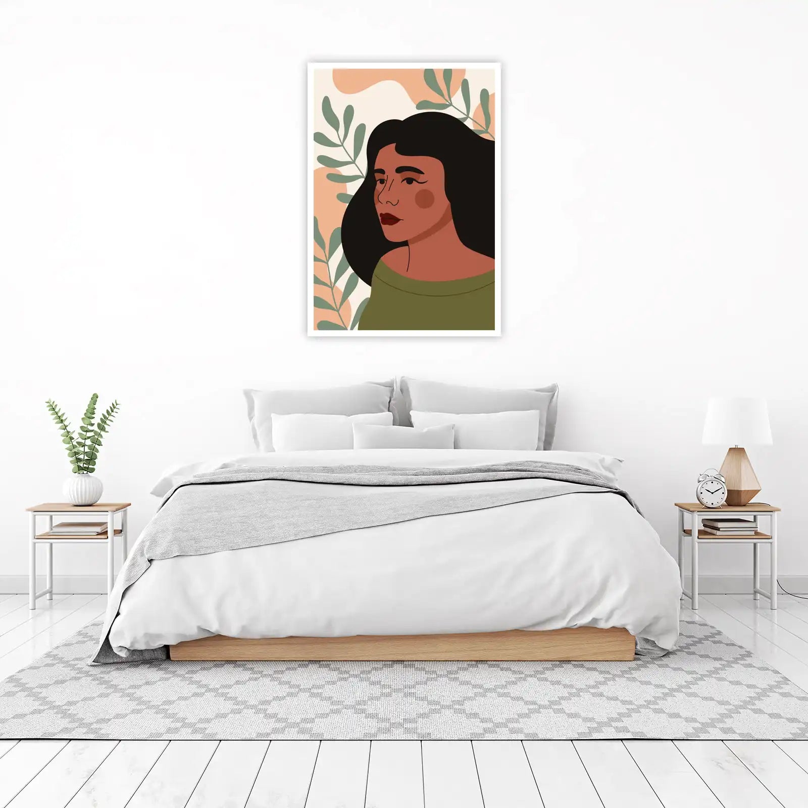 Modern Abstract Portrait Boho Wall Art Wall Art