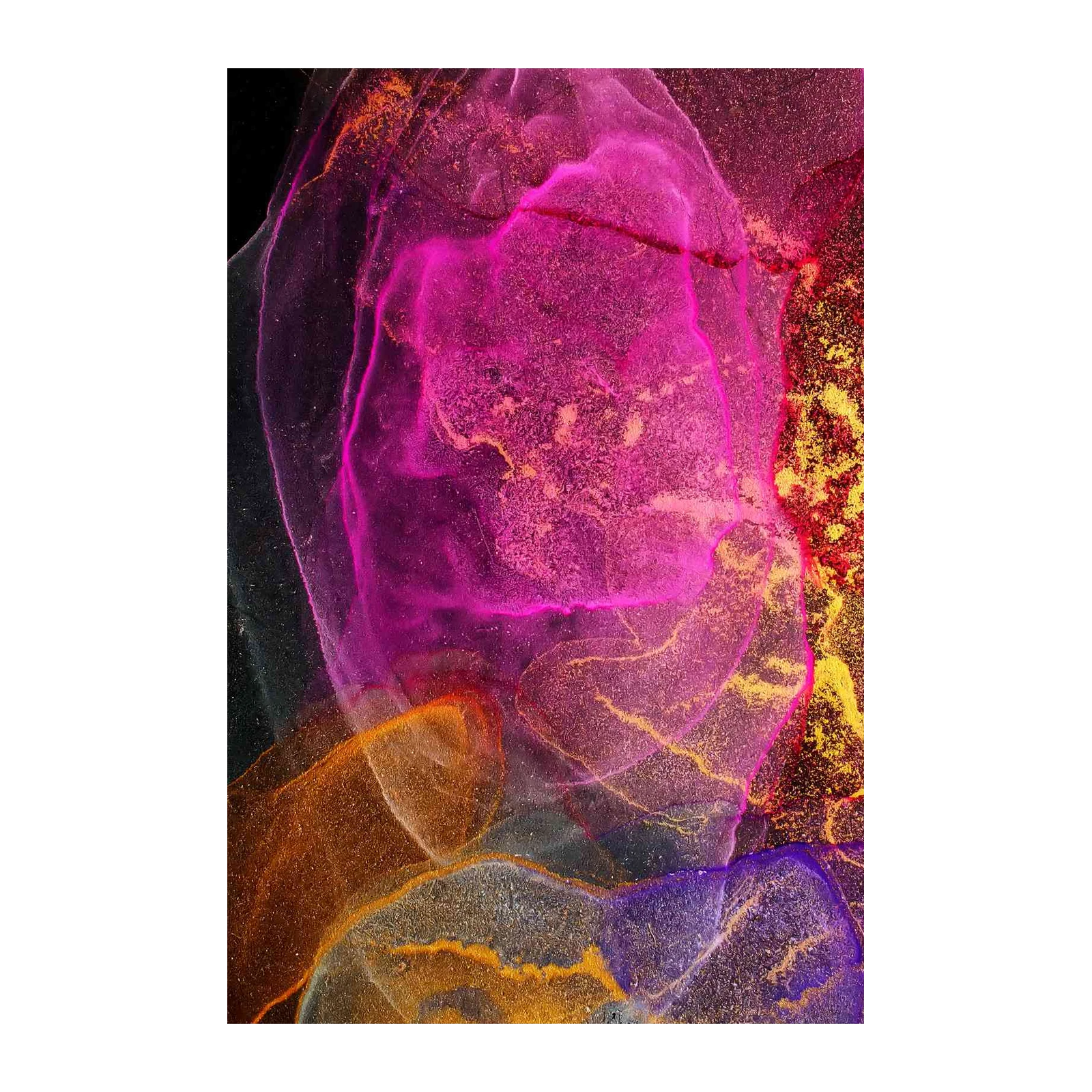 Vibrant Abstract Ink Art Wall Art