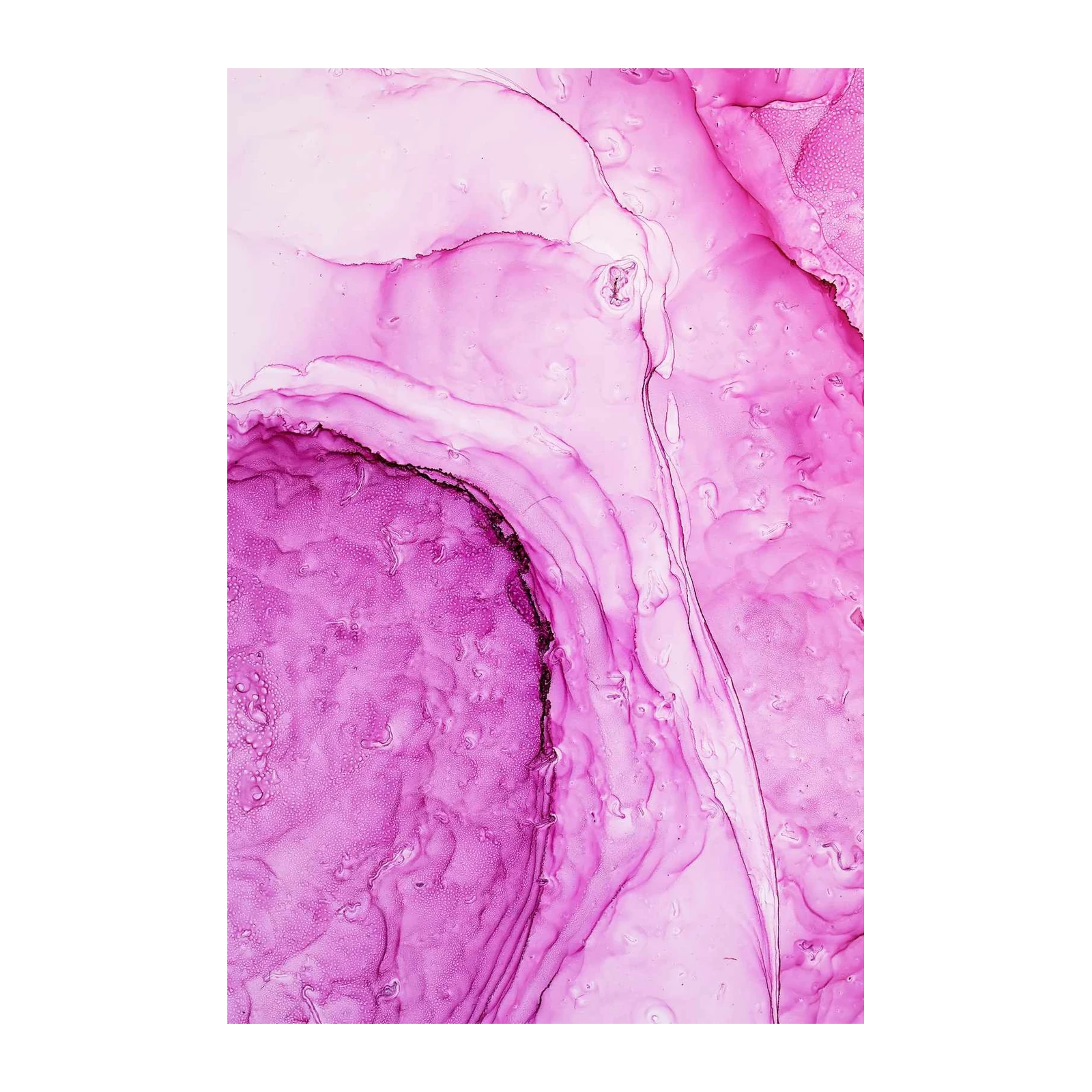 Vibrant Pink Fluid Art Abstract Wall Art