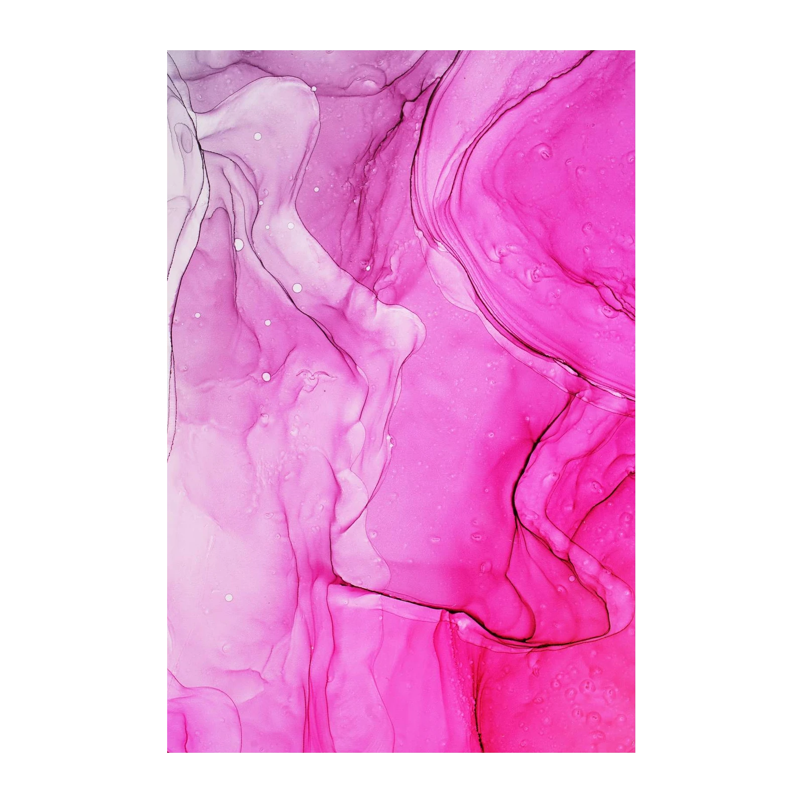 Vibrant Pink Flow Abstract Art Wall Art