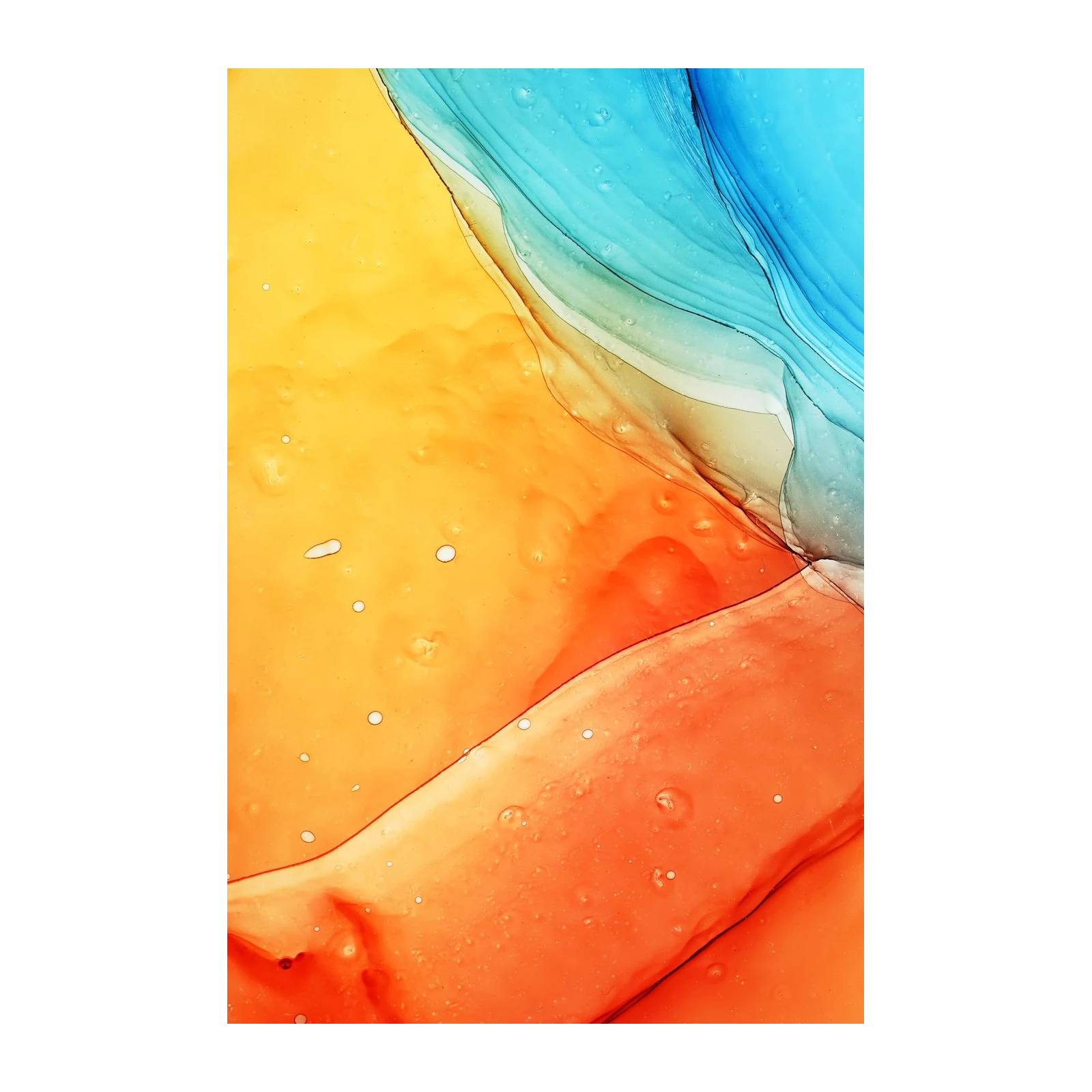Vibrant Abstract Ocean Waves Wall Art