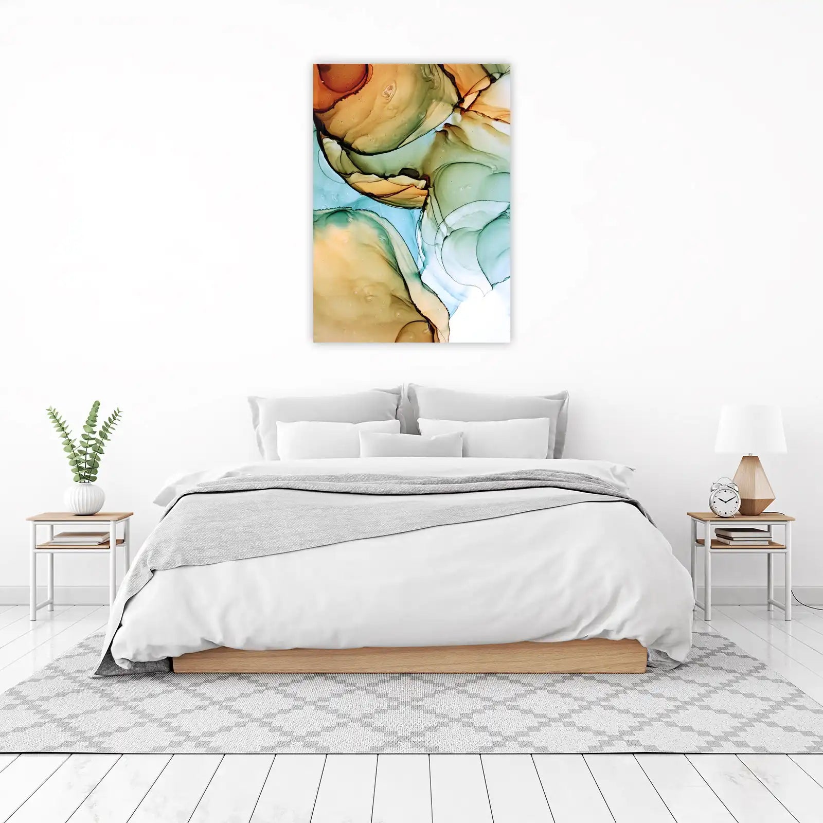 Abstract Earth Tones Fluid Art Wall Art