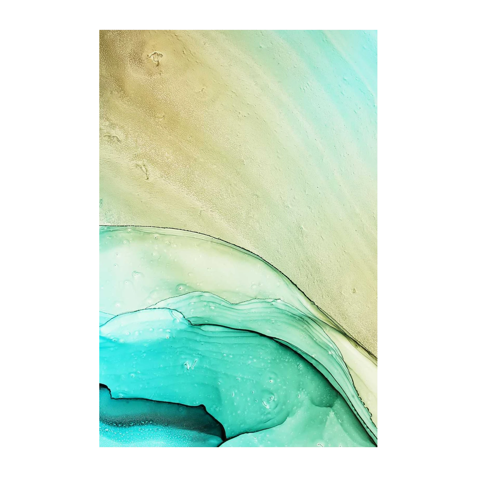 Ocean Breeze Abstract Fluid Art Wall Art