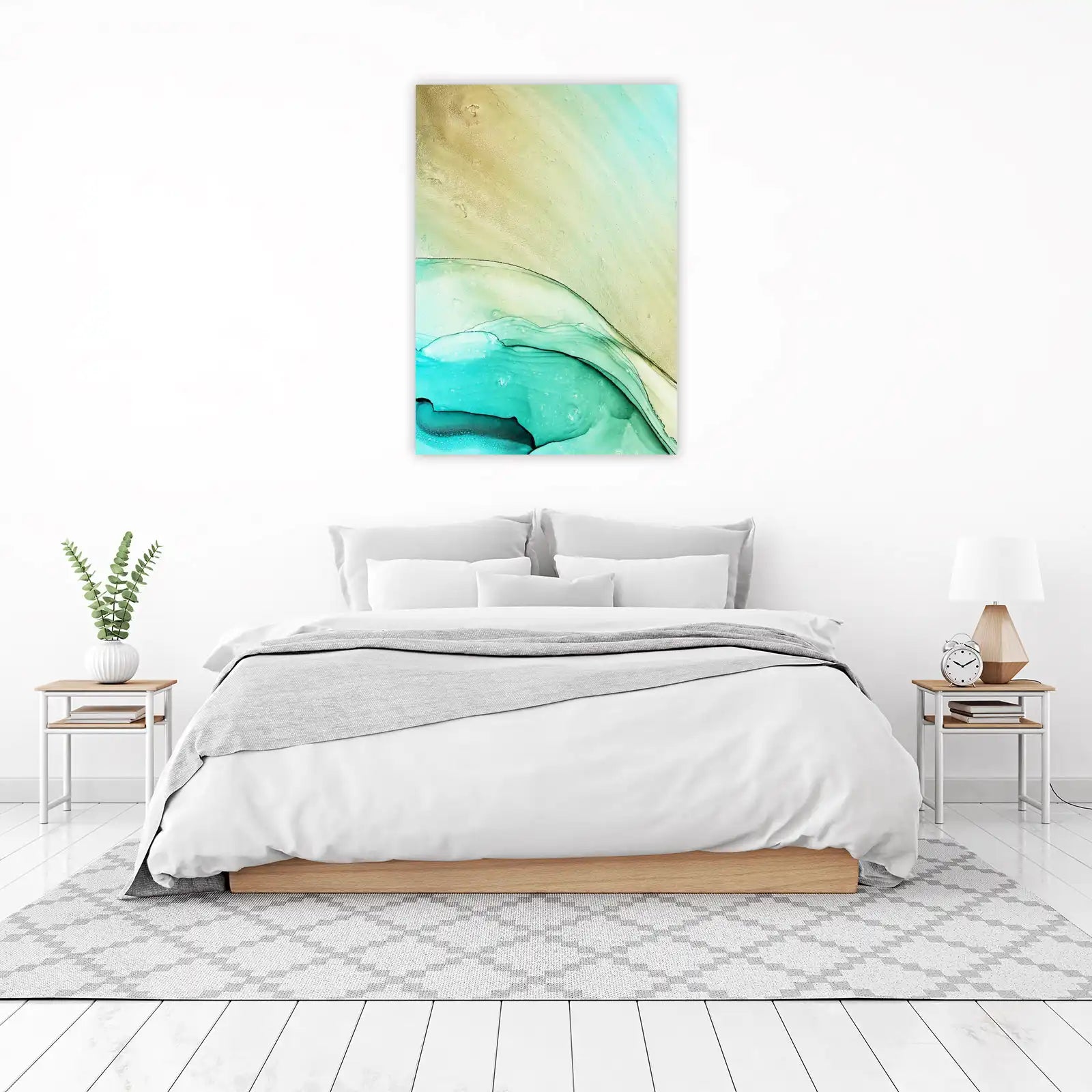 Ocean Breeze Abstract Fluid Art Wall Art