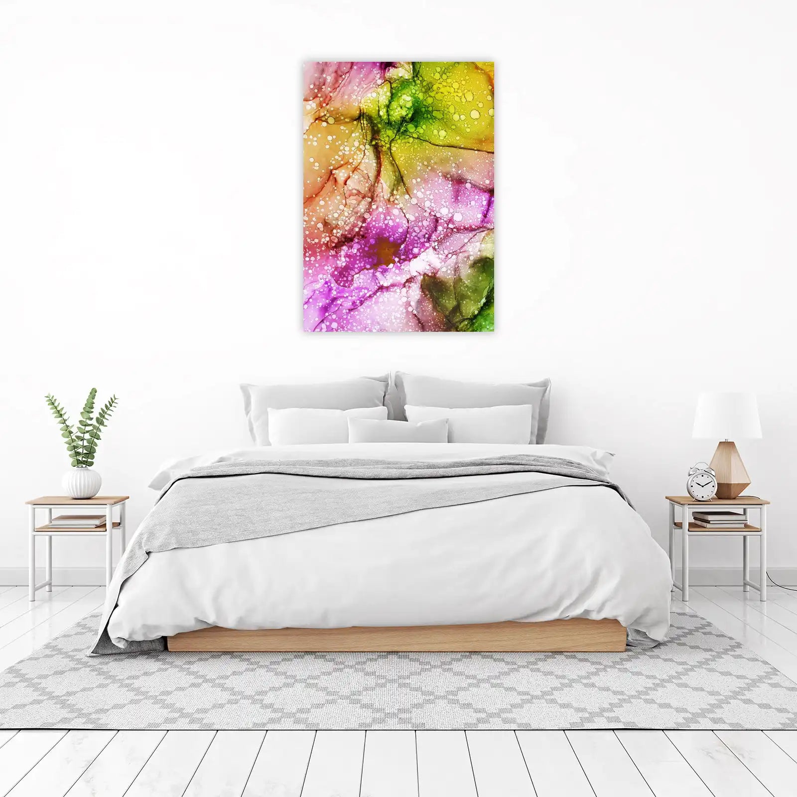 Vibrant Fluid Art Floral Wall Art