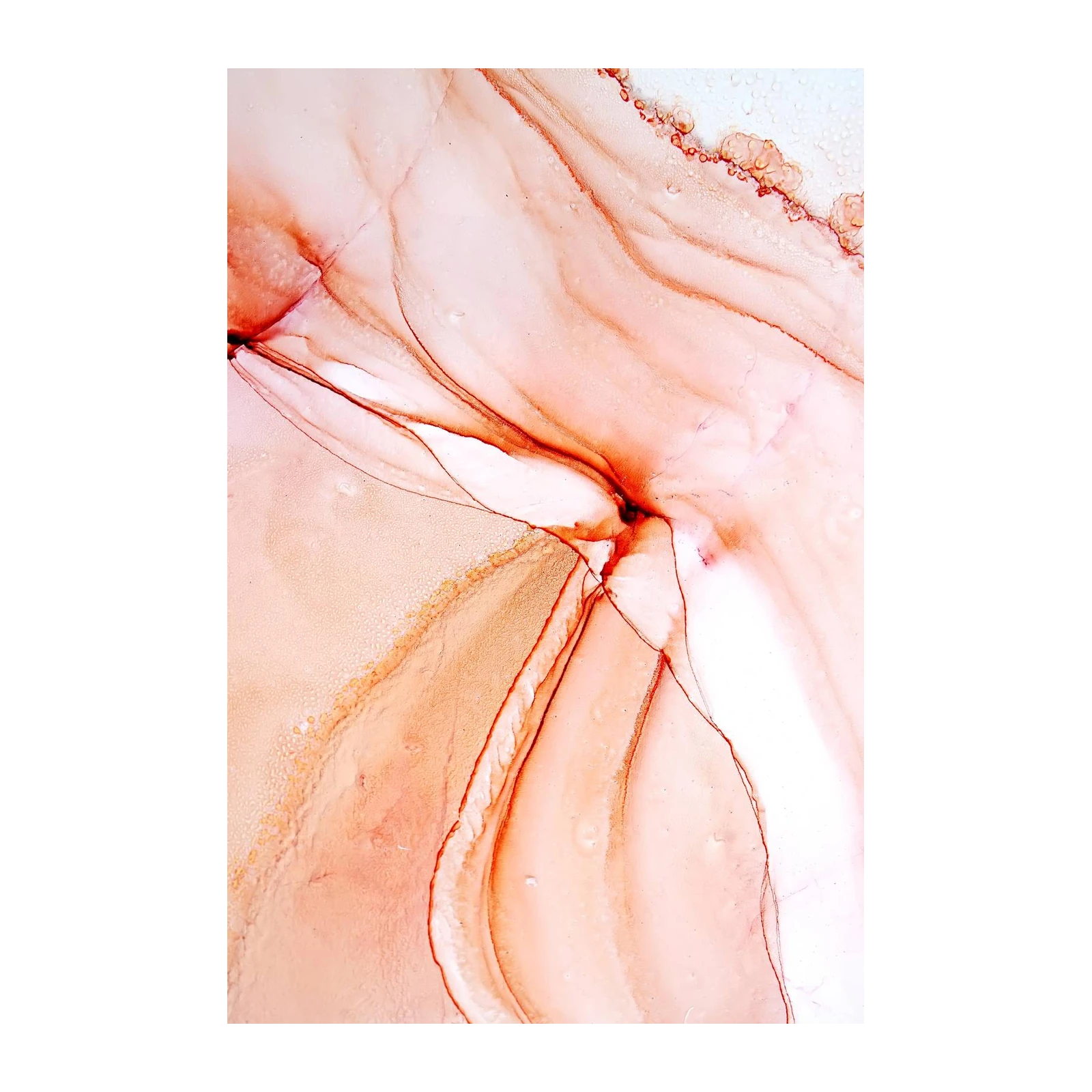 Abstract Peach Swirl Wall Art