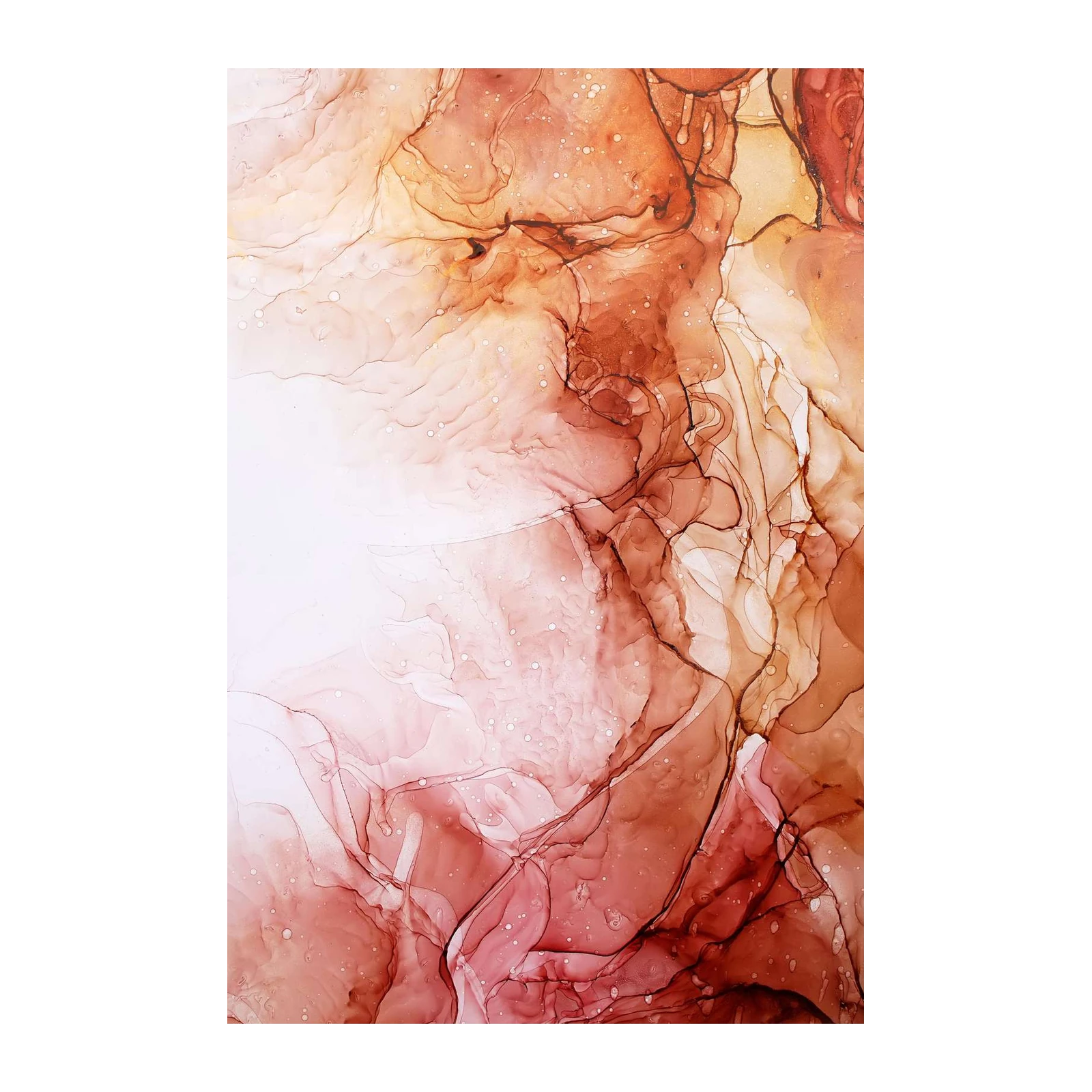 Ethereal Earth Tones Abstract Alcohol Ink Wall Art