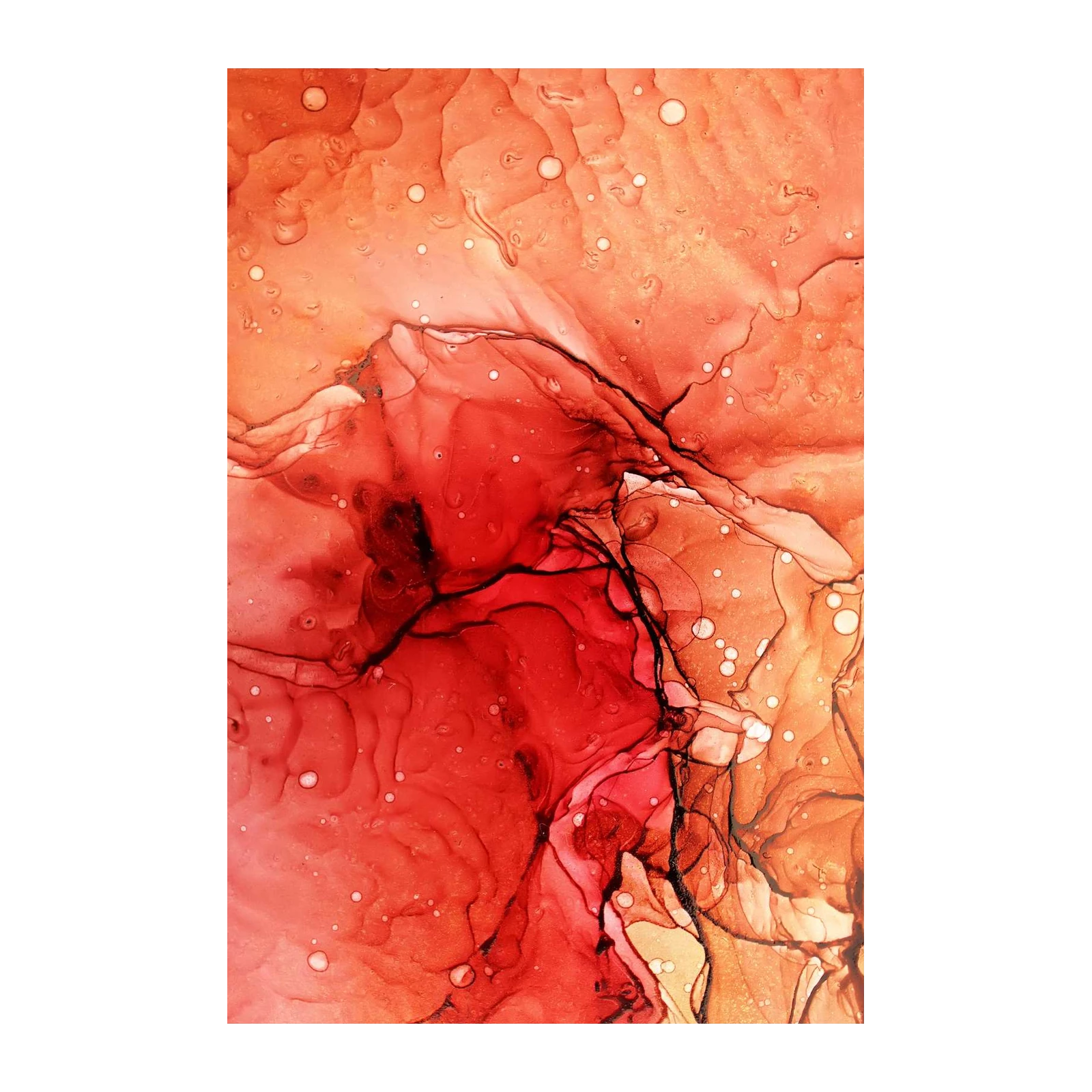 Crimson Flow Abstract Art Wall Art