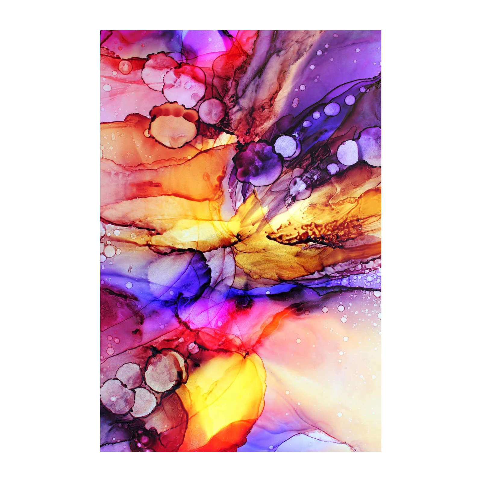 Vibrant Abstract Bloom Wall Art