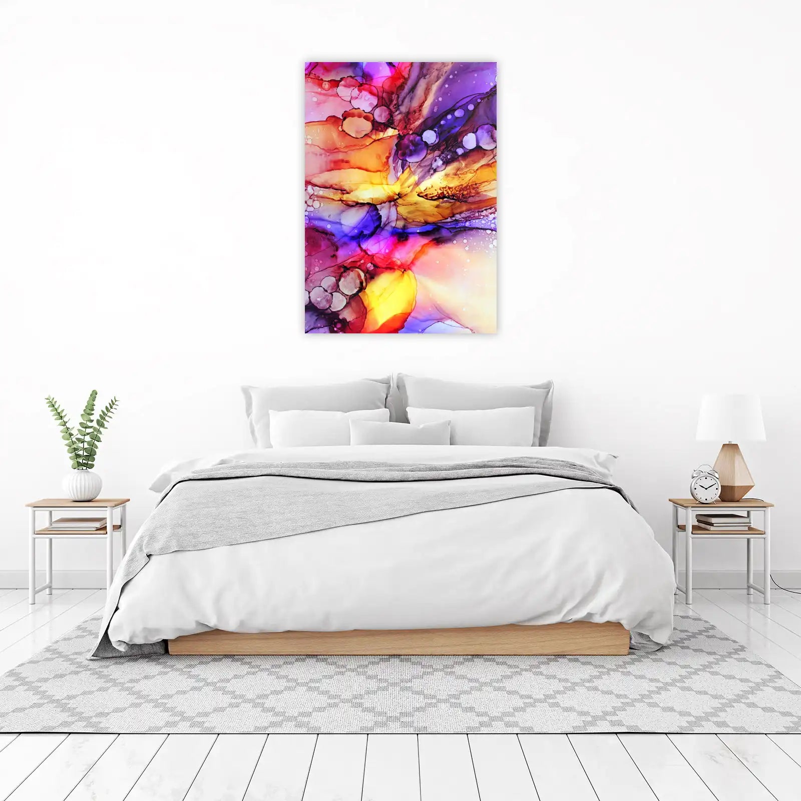 Vibrant Abstract Bloom Wall Art