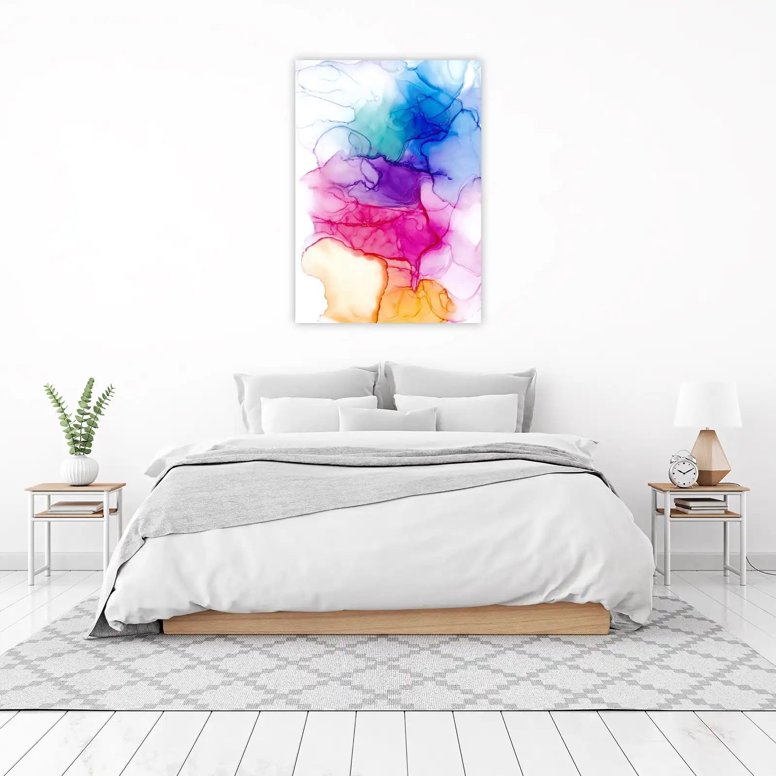 Vibrant Abstract Gradient Ink Wall Art