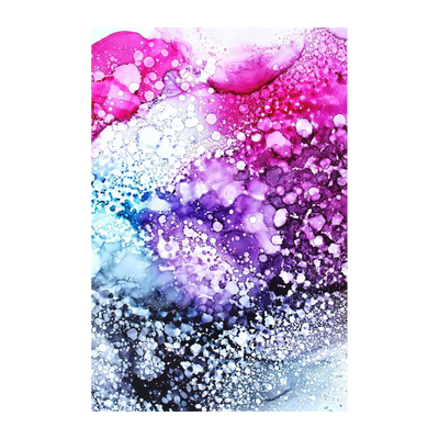 Vibrant Pink Purple Blue Nebula Wall Art