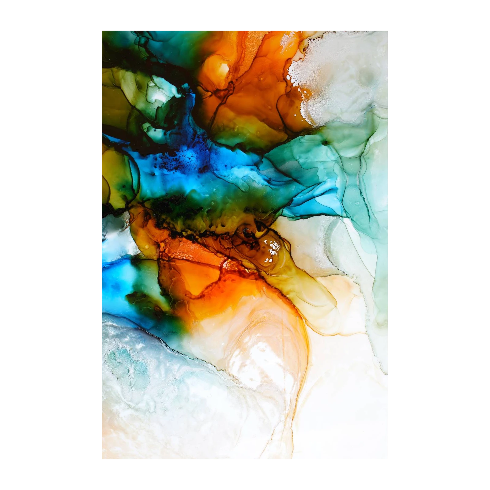 Vibrant Abstract Fluid Art Wall Art