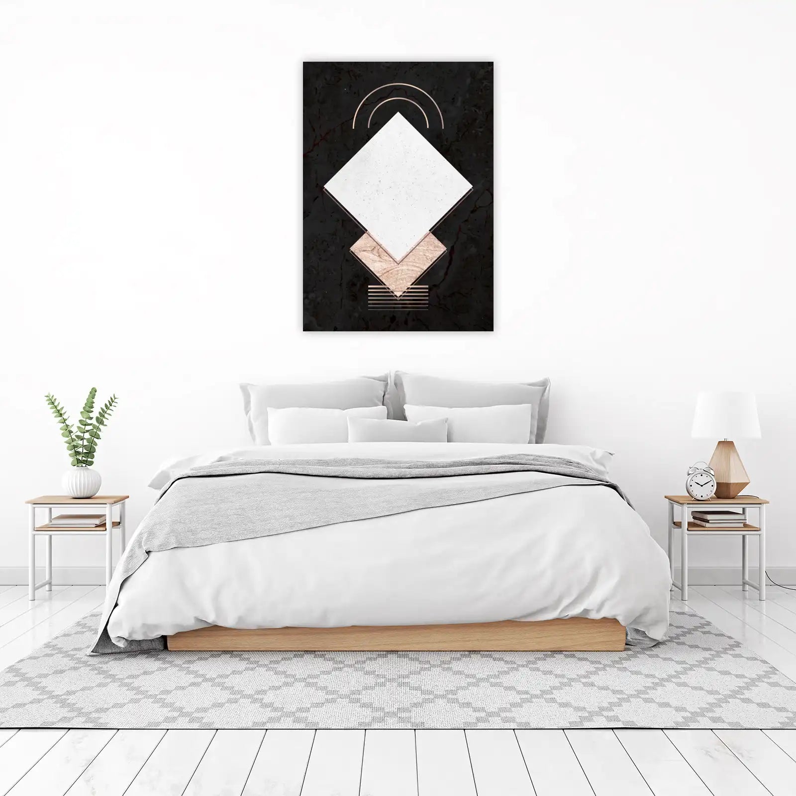 Geometric Marble Luxe Diamond Wall Art