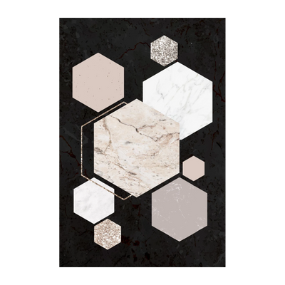 Geometric Marble Hexagon Art Wall Art
