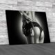 Erotic Woman Headphones Canvas Print Large Picture Wall Art