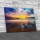 Beach Sunset with Boat Canvas Print Large Picture Wall Art