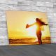 Wind In Her Hair Sunset Canvas Print Large Picture Wall Art