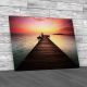 Beautiful Jetty Sunset Canvas Print Large Picture Wall Art