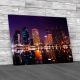 Modern City At Night Canvas Print Large Picture Wall Art