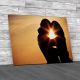 Young Love Sunset Canvas Print Large Picture Wall Art