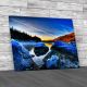 Sunset On Icy Lake Canvas Print Large Picture Wall Art