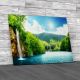 Multi Waterfalls In Lake Canvas Print Large Picture Wall Art