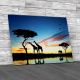 Africa Silhouette Sunset Canvas Print Large Picture Wall Art