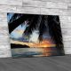 Palm and Island Seascape Canvas Print Large Picture Wall Art
