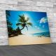 Palm and Beach Seascape Canvas Print Large Picture Wall Art