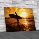 Surfer Dude Silhouette Canvas Print Large Picture Wall Art
