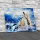 Polar Bear Abstract Canvas Print Large Picture Wall Art