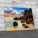 Tropical Island and Palm Canvas Print Large Picture Wall Art
