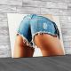 Sexy Bum in Short Denim Canvas Print Large Picture Wall Art