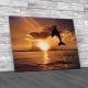 Flying Dophin In Ocean Canvas Print Large Picture Wall Art