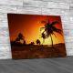 Sunset On Palm Island Canvas Print Large Picture Wall Art
