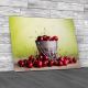 Bucket Full of Cherries Canvas Print Large Picture Wall Art