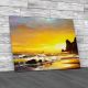 Boat at Sea Sunset Canvas Print Large Picture Wall Art
